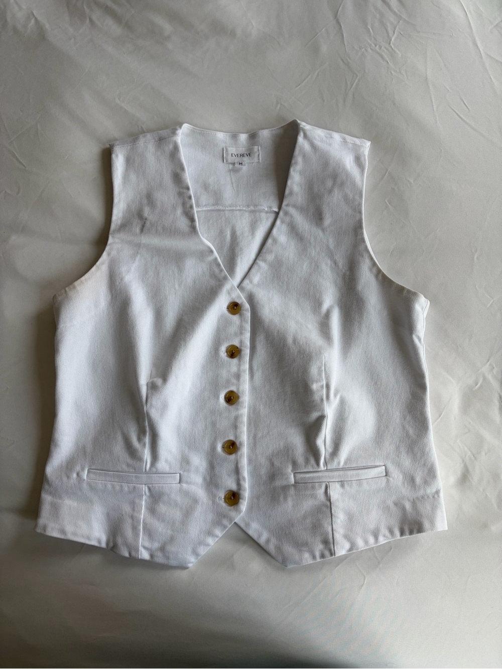Evereve White V-Neck Top
